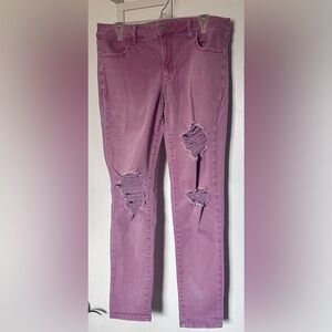 American Eagle Outfitters Lavender-Pink Skinny Jeans